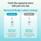 DERMA:B Mild Moisture Lotiune hidratanta pentru corp 400 ml - Hidratare intensa si calmare pentru piele sensibila, 400 ml