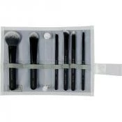 ROYAL AND LANGNICKEL MODA Set Pensule Machiaj Profesional Negru - Aplicare Precisa si Aspect Impecabil, 7 piese
