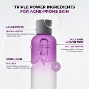 JUMISO Niacinamide 2+ Pore Smoothing, 205 ml - Toner de fata formulat cu niacinamide si acid salicilic, care contribuie la diminuarea aspectului porilor dilatati si la reglarea excesului de sebum si la metinerea confortului cutanat