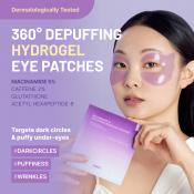 JUMISO Niacinamide 5+ Depuffing Under-Eye Patches 10 gr - Plasturi pentru ochi formulati cu niacinamida si cafeina, care contribuie la diminuarea aspectului pungilor de sub ochi si al cearcanelor