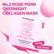 No.2 Rose PDRN Overnight Collagen Hydrogel Mask Masca de fata 37 gr