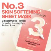 NUMBUZIN No.3 Tingle-Pore Softening Sheet Mask - masca de fata formulata cu Bifida Ferment Lysate si Galactomyces Ferment Filtrate, care contribuie la reducerea aspectului porilor si la uniformizarea texturii - 27 ml