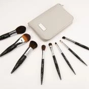 ROYAL AND LANGNICKEL Omnia Glitter Set Pensule Profesionale 9 PCS - set complet pensule machiaj pentru definire, estompare si stralucire intensa, cu etui elegant pentru calatorie, 250 g