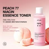 ANUA Peach Glow Toner Esenta pentru fata 77 - Toner hidratant cu niacinamida si apa de piersici pentru stralucire, 250 ml