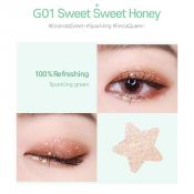 Black Rouge Pearlvely I Glitter – Fard de Pleoape Sclipitor G01 Sweet Sweet Honey | Strălucire Delicată și Rezistență