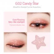 BLACK ROUGE Pearlvely I Glitter Fard de Pleoape G02 Candy Star - Gel luminos pentru stralucire intensa si aplicare precisa, 5g