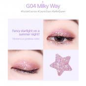 Black Rouge Pearlvely I Glitter – Fard de Pleoape Sclipitor G04 Milky Way | Strălucire și Pigmentare Intensă