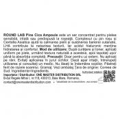 ROUND LAB Pine Calming Cica Ampoule 30 ml - Ser de fata formulat cu extract de Centella Asiatica si acid hialuronic, care contribuie la calmarea pielii sensibile si iritate, reducerea aspectului rosetii si la metinerea hidratarii