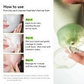Pore Clay Pack Cleanser Heartleaf Charcoal Foam Spuma de curatare 120 ml