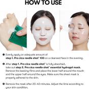 VT COSMETICS Pro Cica Reedle Shot 100 2 Step Hydrogel Mask masca de fata - hidratare si calmare, 33 gr