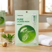 MEDIHEAL Pure Calming Sheet Mask - masca de fata tip servetel formulata cu extract de arbore de ceai si glicerina, care contribuie la calmarea pielii sensibile sau iritate si la metinerea echilibrului pielii - 20 ml