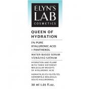 ELYN'S LAB Queen of Hydration 1% hyaluronic acid + Panthenol - ser de fata formulat cu acid hialuronic si pantenol, care contribuie la hidratarea pielii uscate si deshidratate si la metinerea confortului cutanat - 30 ml