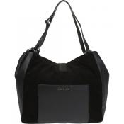 Quincy Large Suede And Leather Shoulder Tote