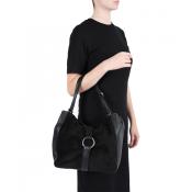 Quincy Large Suede And Leather Shoulder Tote