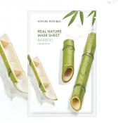 Nature Republic Real Nature Bamboo Mask Sheet – Mască de față hidratantă și calmantă cu extract de bambus, 23 g