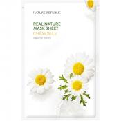 Nature Republic Real Nature Chamomile Mask Sheet – Mască de față calmantă și hidratantă cu mușețel, 23 g