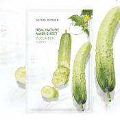 Nature Republic Real Nature – Mască de Față cu Extract de Castravete pentru Hidratare și Răcorire, 23 gr