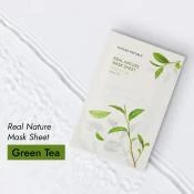 NATURE REPUBLIC Real Nature Masca de fata cu ceai verde - Hidratare Intensiva si Protectie Antioxidanta, 23 gr