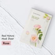 NATURE REPUBLIC Real Nature Masca de fata cu trandafir - Hidratare intensa si efect revitalizant, 23 gr