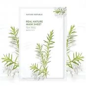 NATURE REPUBLIC Real Nature Masca de fata cu arbore de ceai - Purifiere si control sebum, 23 gr
