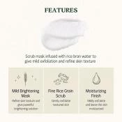 SKINFOOD Rice Mask Masca exfolianta pentru fata Radiant Glow - Exfoliere delicata si hidratare intensa, 100 ml