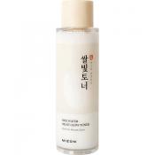 MIZON Rice Water Milky Glow Toner, 150 ml - Toner de fata formulat cu apa de orez Haiami si Rice Bran PDRN, care contribuie la hidratare si la metinerea confortului pielii si la imbunatatirea aspectului tonului neuniform si la netezirea texturii pielii