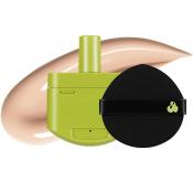 UNLEASHIA Satin Wear Healthy-Green Cushion Re-Feel fond de ten 18C Seashell - hidratare si fermitate, 15 gr