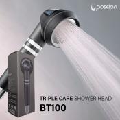 POSEION BT100 Premium Korean Revitalizing Shower Head, Dark Gray — cap de dus cu filtru de apa si sistem magnetic-ionizant, care contribuie la combaterea efectelor apei dure asupra pielii si parului si la reducerea consumului de apa