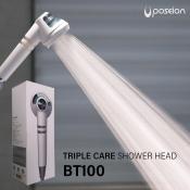 POSEION Shower Head BT100 SW, Snow White - cap de dus magnetizant care contribuie la filtrarea impuritatilor din apa de dus si la metinerea confortului pielii si scalpului