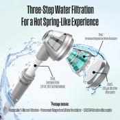 POSEION Shower Head BT100 SW, Snow White - cap de dus magnetizant care contribuie la filtrarea impuritatilor din apa de dus si la metinerea confortului pielii si scalpului