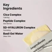 ONGREDIENTS Skin Barrier Masca de Fata Hidratanta Calmare si Refacere - Calmare instantanee si hidratare intensa cu peptide si acid hialuronic, 27 ml