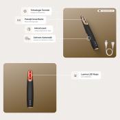 GESKE SmartAppGuided Skin Firming Wand 7 in 1 - dispozitiv de lifting facial cu micro-curent si lumina rosie, care contribuie la ingrijirea pielii - Black