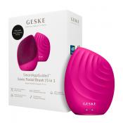 GESKE SmartAppGuided Sonic Facial Brush | 5 in 1 Magenta - perie faciala cu vibratii sonice pentru curatare profunda si masaj delicat al pielii
