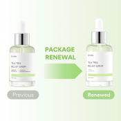 IUNIK Tea Tree Relief Serum - ser de fata formulat cu extract de apa din frunze de arbore de ceai si extract de Centella Asiatica, care contribuie la calmarea pielii sensibile si la mentinerea unui ton clar si curat al pielii - 50 ml