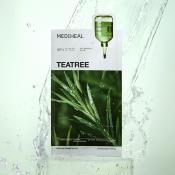 MEDIHEAL Teatree Essential Sheet Mask Calming Moisture - masca de fata tip servetel imbibata cu esenta formulata cu arbore de ceai si 4-terpineol, care contribuie la calmarea pielii si la metinerea hidratarii - 24 ml