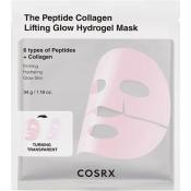 COSRX The Peptide Collagen Lifting Glow Hydrogel Mask, 34 gr - masca de fata formulata cu peptide si colagen, care contribuie la efect de lifting si stralucire pentru tenul lipsit de fermitate sau vitalitate