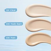 BLACK ROUGE Thin Layer Clear Cushion - fond de ten cushion cu textura lejera, finisaj semi-stralucitor si protectie solara SPF50+ PA++++, care contribuie la uniformizarea aspectului tenului si la estomparea vizibila a imperfectiunilor si la metinerea confortului pielii - 14 gr - 21C Clear