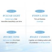 BLACK ROUGE Thin Layer Clear Cushion - fond de ten cushion cu textura lejera, finisaj semi-stralucitor si protectie solara SPF50+ PA++++, care contribuie la uniformizarea aspectului tenului si la estomparea vizibila a imperfectiunilor - 23C Nudy Bear