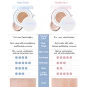 BLACK ROUGE Thin Layer Clear Cushion - fond de ten cushion cu textura lejera, finisaj semi-stralucitor si protectie solara SPF50+ PA++++, care contribuie la uniformizarea aspectului tenului si la estomparea vizibila a imperfectiunilor - 23C Nudy Bear