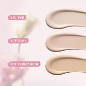 BLACK ROUGE Thin Layer Veiled Cushion - fond de ten tip cushion cu textura fina, semi-mata, care ofera protectie solara ridicata SPF 50+/PA++++, acoperire construibila si un efect de estompare a porilor si imperfectiunilor, pentru un aspect neted si uniform - 21V Veil