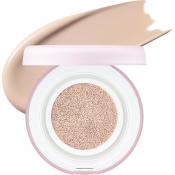 BLACK ROUGE Thin Layer Veiled Cushion - fond de ten cushion cu textura fina, semi-mata, cu protectie solara ridicata SPF 50+/PA++++, acoperire construibila si efect de estompare a porilor si imperfectiunilor, pentru un aspect neted si uniform - 23V Rosy