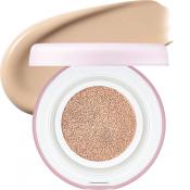 BLACK ROUGE Thin Layer Veiled Cushion - fond de ten cushion care contribuie la estomparea porilor si imperfectiunilor, cu protectie solara ridicata SPF 50+/PA++++ si acoperire construibila - 25V Butter Rum