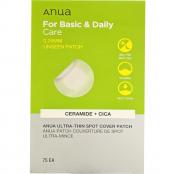 ANUA Ultra-Thin Spot Cover Patch - plasturi hidrocoloidali ultra-subtiri pentru imperfectiuni, formulati cu Centella Asiatica si ceramide, care contribuie la protejarea zonei si la mentinerea confortului pielii - 75 buc