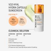 SOME BY MI V10 Hyal Hydra Capsule Sunscreen Crema de fata SPF 50+ PA++++ - hidratare si luminozitate si calmare, 40 ml
