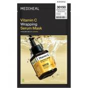 MEDIHEAL Vitamin C Wrapping Serum Mask Brightening 25 ml - Masca de fata formulata cu niacinamida si vitamina C, care contribuie la uniformizarea aspectului tenului si la diminuarea aspectului petelor