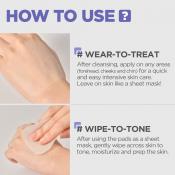 MEDIHEAL Watermide Moisture Pad - toner de fata formulat cu acid hialuronic si squalane, care contribuie la hidratarea pielii si la reducerea aspectului pielii umflate - 100 buc