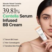 PURITO Wonder Releaf Centella BB Cream Natural Fit 21 Light Beige SPF 30 PA++++, 21 Light Beige, 30 ml — Crema coloranta de fata formulata cu niacinamida si extract de Centella Asiatica, care contribuie la uniformizarea aspectului tenului si la mentinerea unui aspect neted