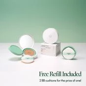 Purito Wonder Releaf Centella BB Cushion SPF30 PA+++ 21 Light Beige – Cremă Colorantă Compactă cu Centella Asiatică, 2 x 15g (Cushion + Refill)