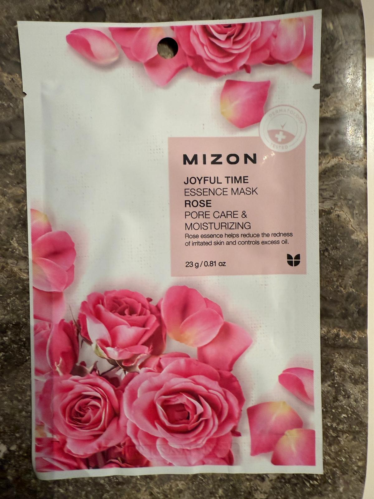 MIZON Joyful Time Essence Mask Rose Masca de fata 23 gr