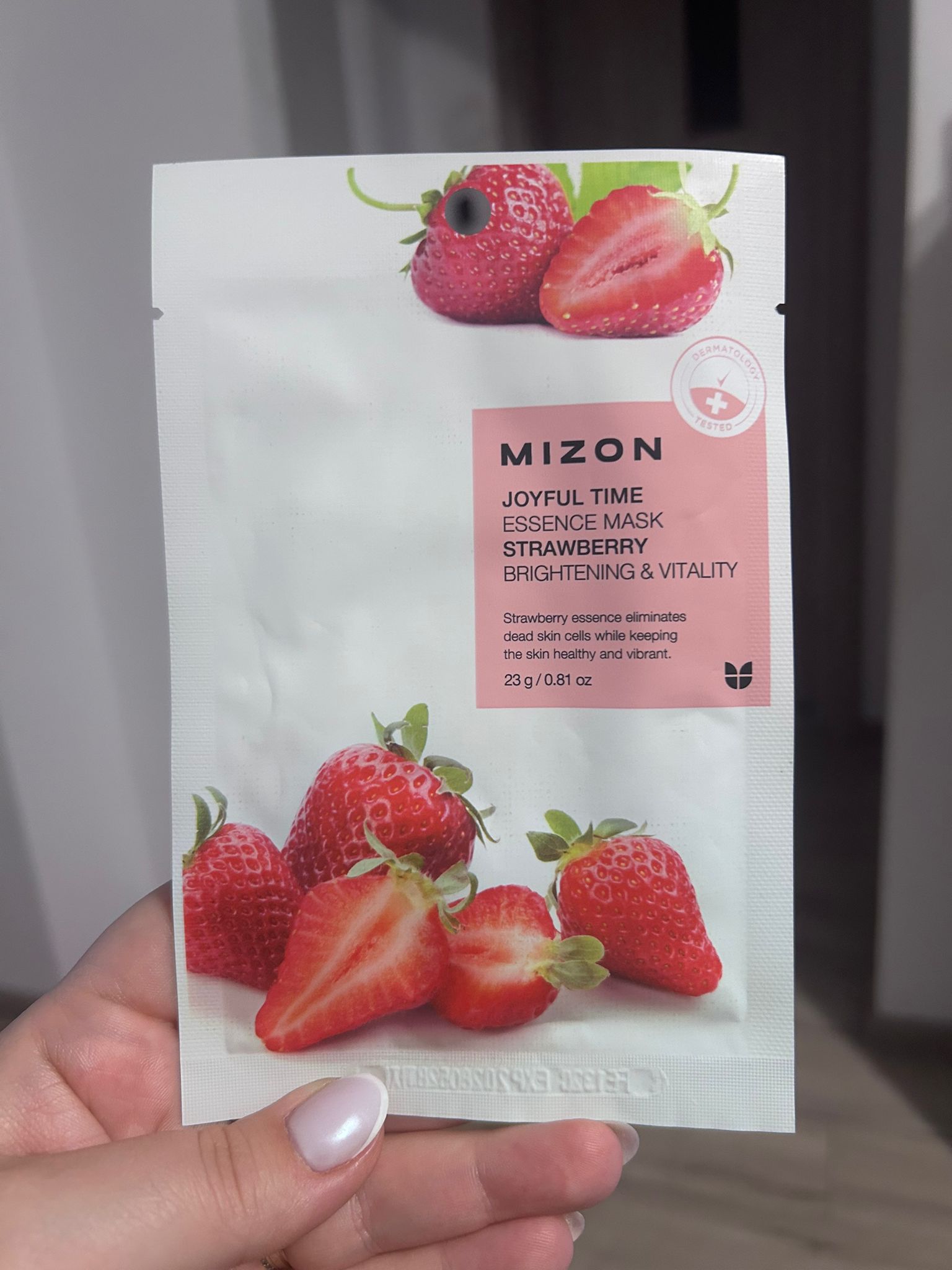 MIZON Joyful Time Essence Mask Strawberry Masca de fata 23 gr